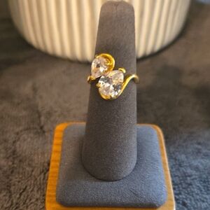 ATTIRE Gold PLATED and CUBIC ZIRCONIA Women's Ring